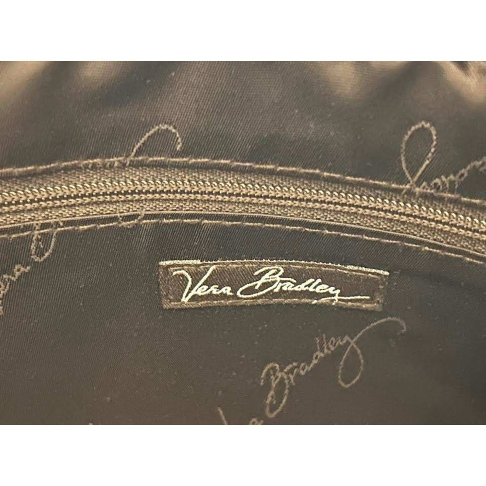 Vera Bradley Quilted Microfiber Shoulder Bag‎ Espresso Brown Satchel Handbag - Picture 6 of 10